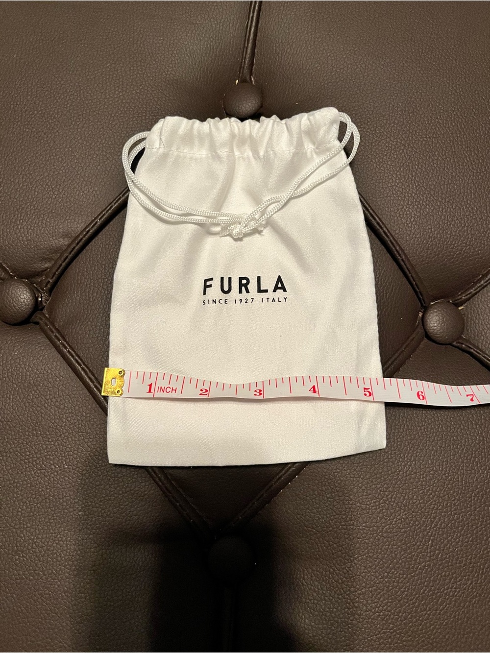 Furla White Drawstring Pouch